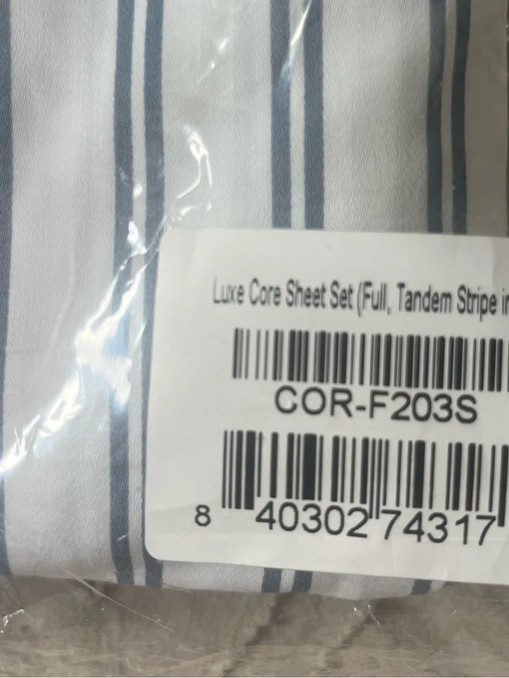 Brooklinen Core Sheet SetStriped Blue and White Full